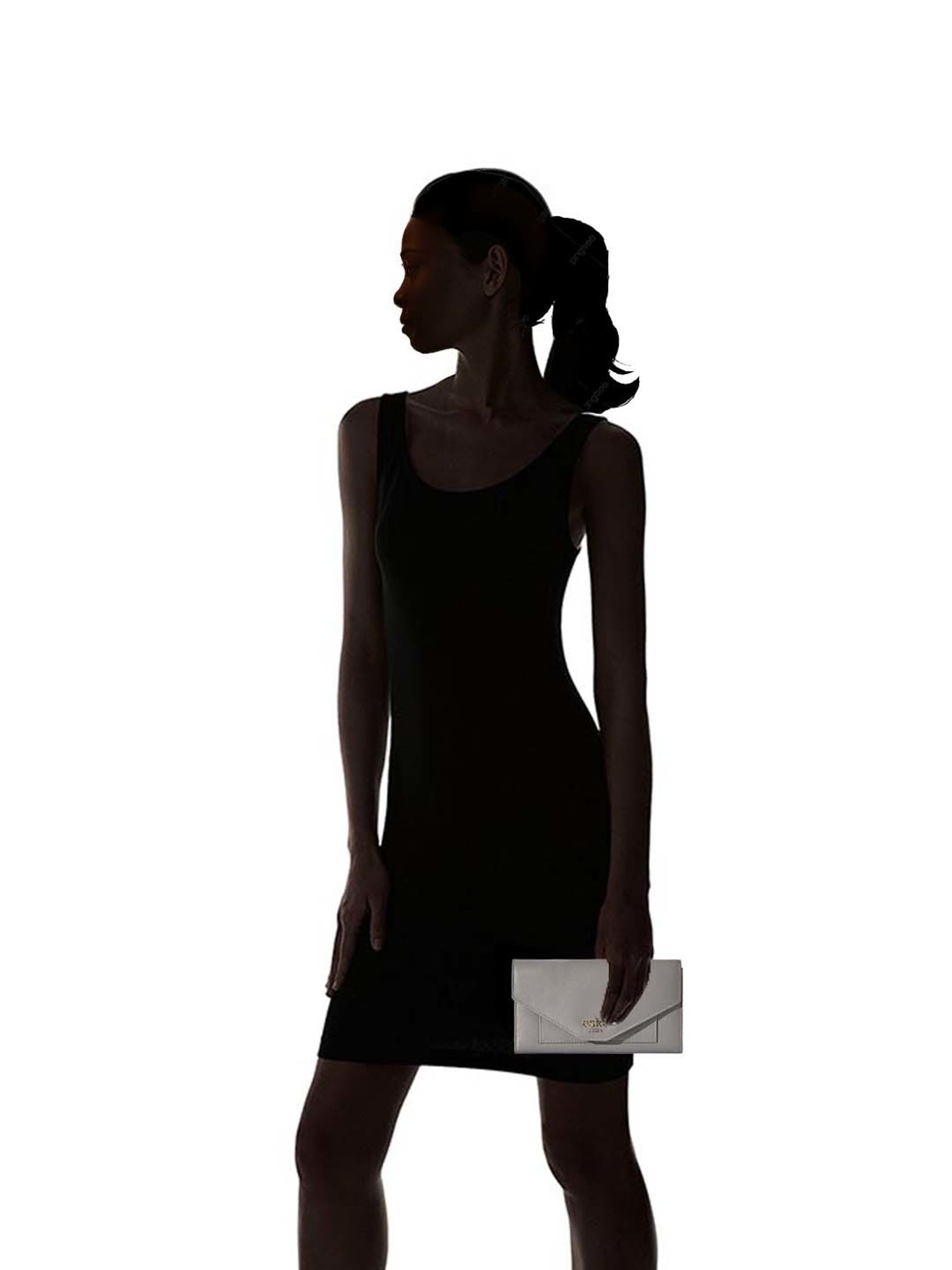 Eske Percy Grey Solid Tri-Fold Wallet for Women