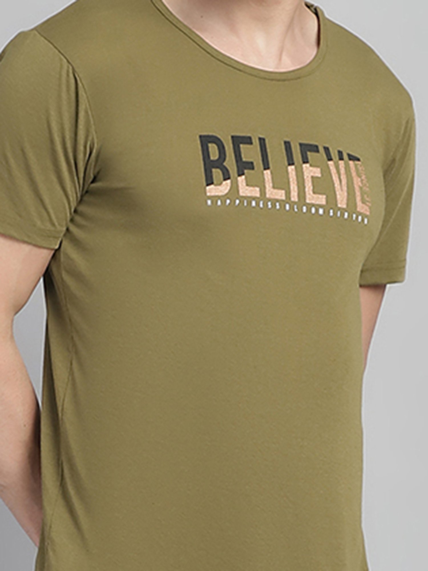 Vimal Jonney Olive Regular Fit Printed T-Shirt & Trackpants Set