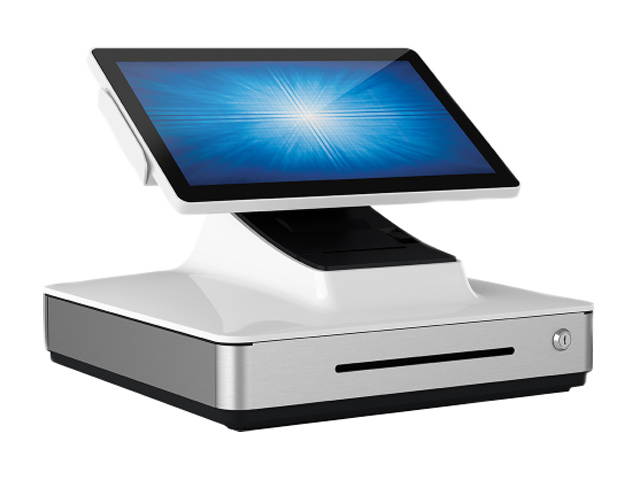 Elo E922014 PayPoint Plus for Windows POS System with 15" PCAP Touch Display, Barcode Scanner, Receipt Printer, MSR, Cash Drawer, NO OS - White