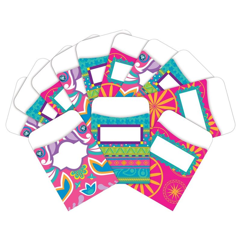 Barker Creek 12 Letter-Size File Folders & 30 Adhesive Pockets Set - Bohemian