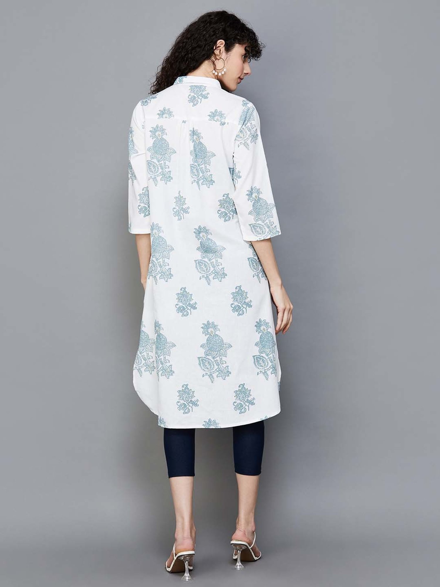 Colour Me by Melange Blue Printed Tunic