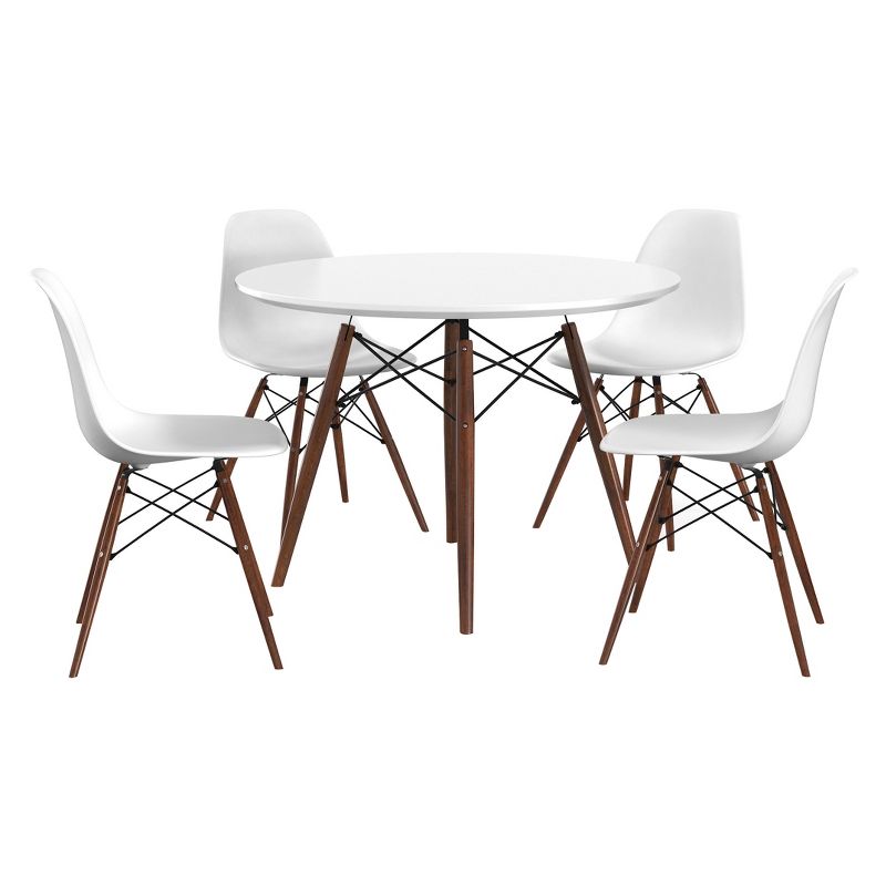 Parisian Dining Table White/Walnut - Aeon