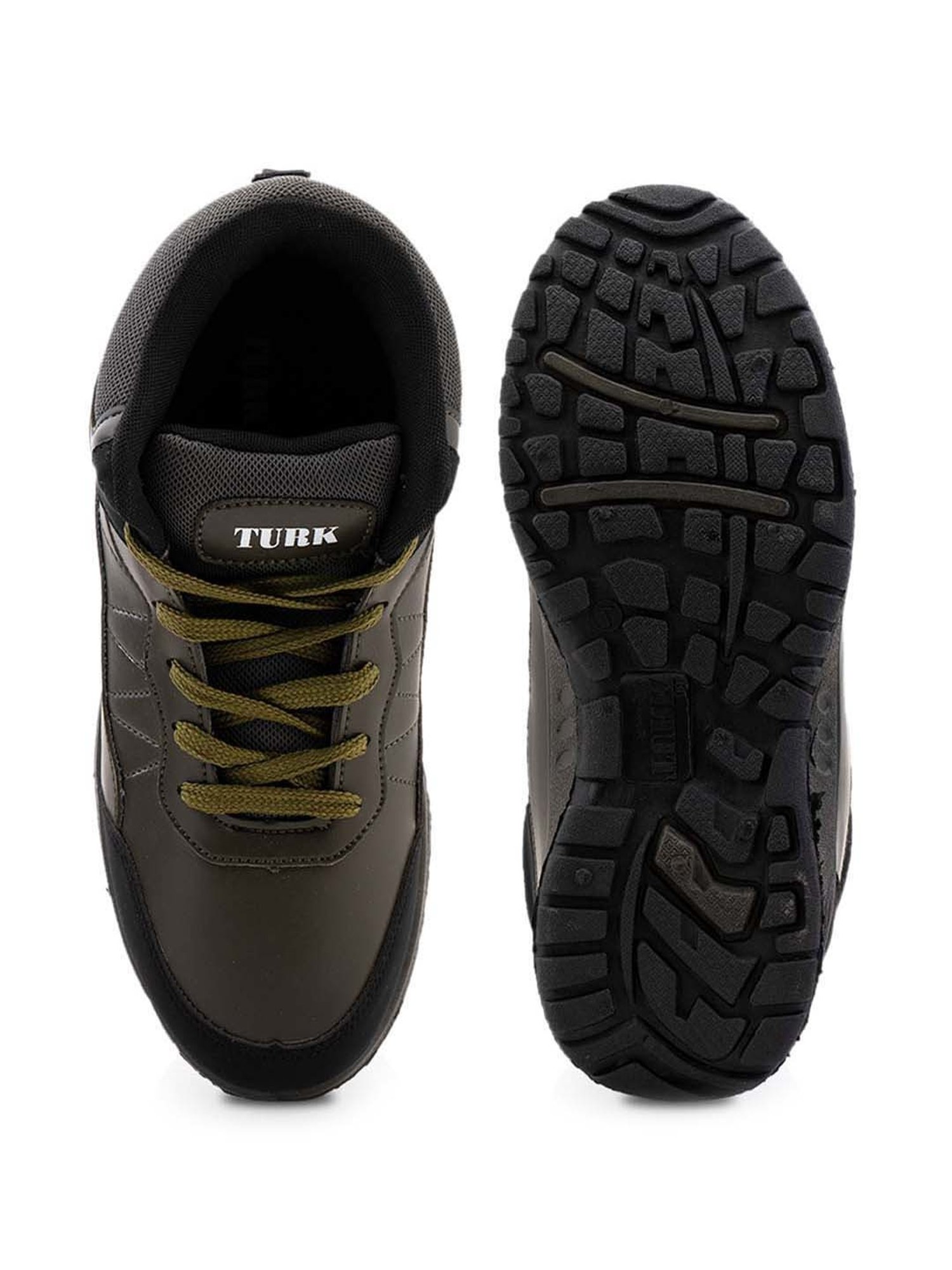 Turk by Khadim's Men's Olive Green Outdoor Shoes