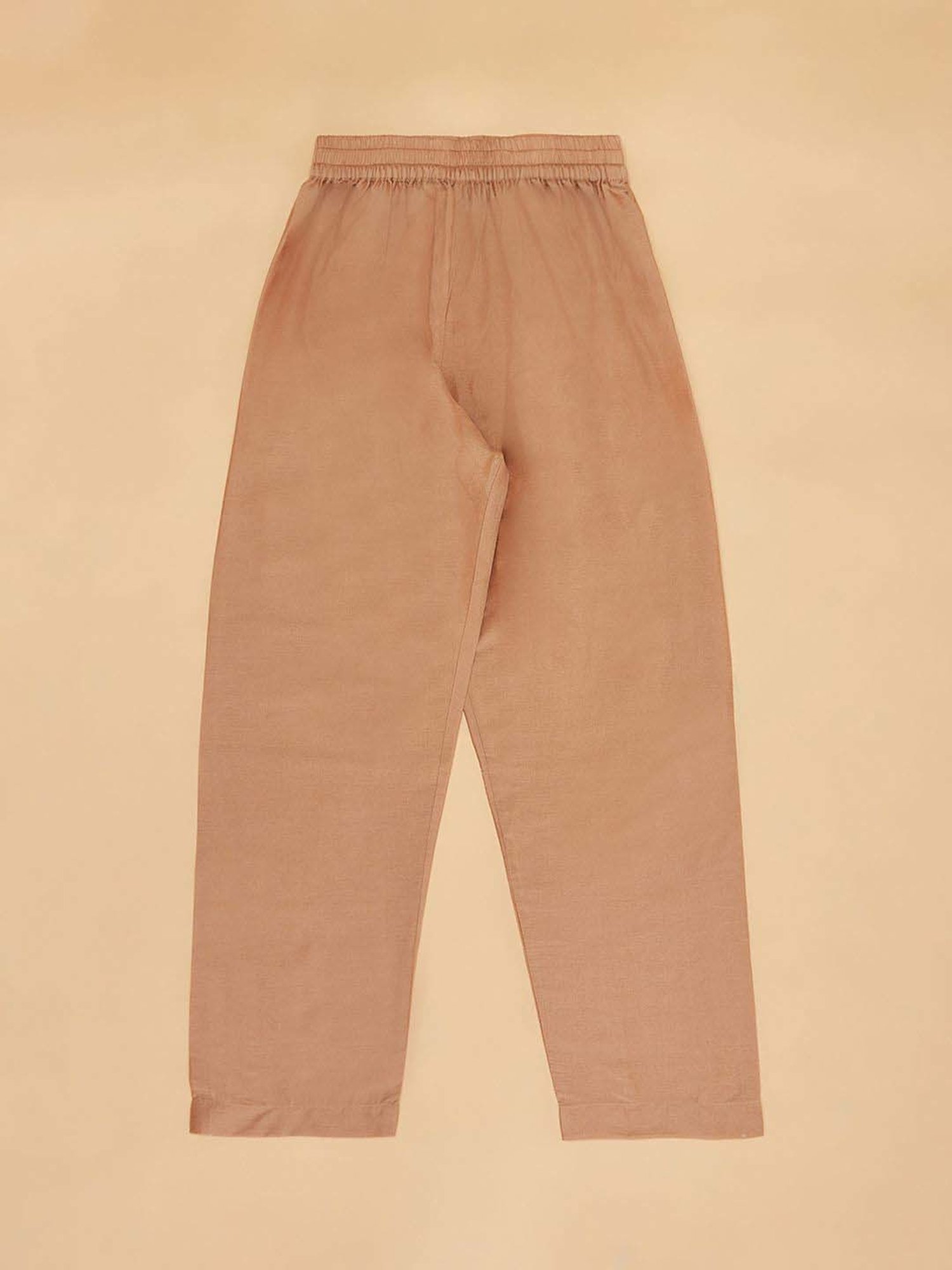 YU by Pantaloons Kids Teal Blue & Brown Cotton Embroidered Full Sleeves Kurta Set