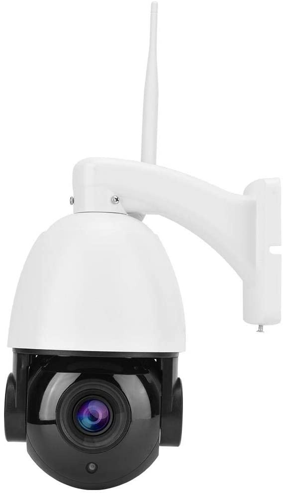 banapo IP66 Waterproof Metal + Plastic Night Vision 4.5Inch White WiFi PTZ Camera, Security Camera, for Home Hotel(European regulations)