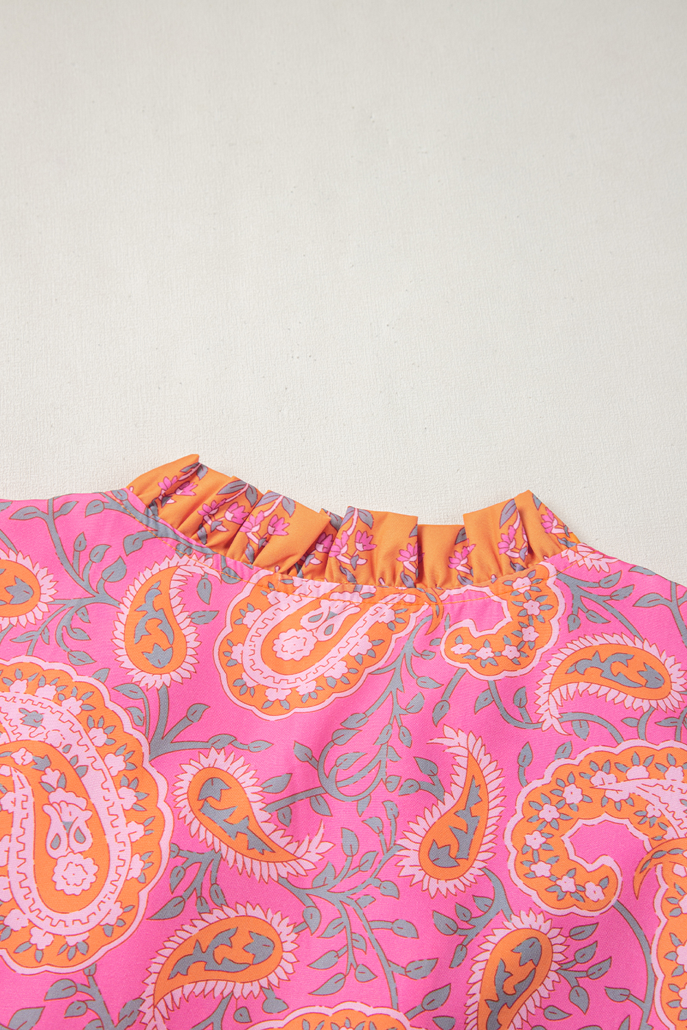 Black Leopard Patchwork Split Neck Ruffle Plus Size Dress