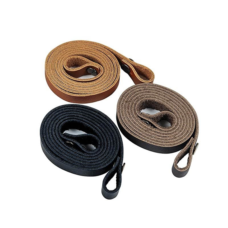 Digital DSLR Camera Neck Shoulder Belts Strap Genuine Leather Sling Vintage for Nikon Canon Sony Olympus Samsung Pentax Fuji Dark Brown Coffee