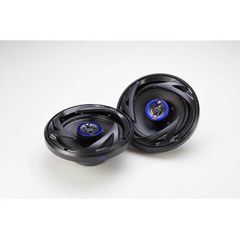 ATS653 65 Inch 3 Way Car Speakers Black and Blue Pair 300 Watt Max 3 Way Voice Coil NeoMylar Soft Dome Tweeter Pair of 2 Car Speakers