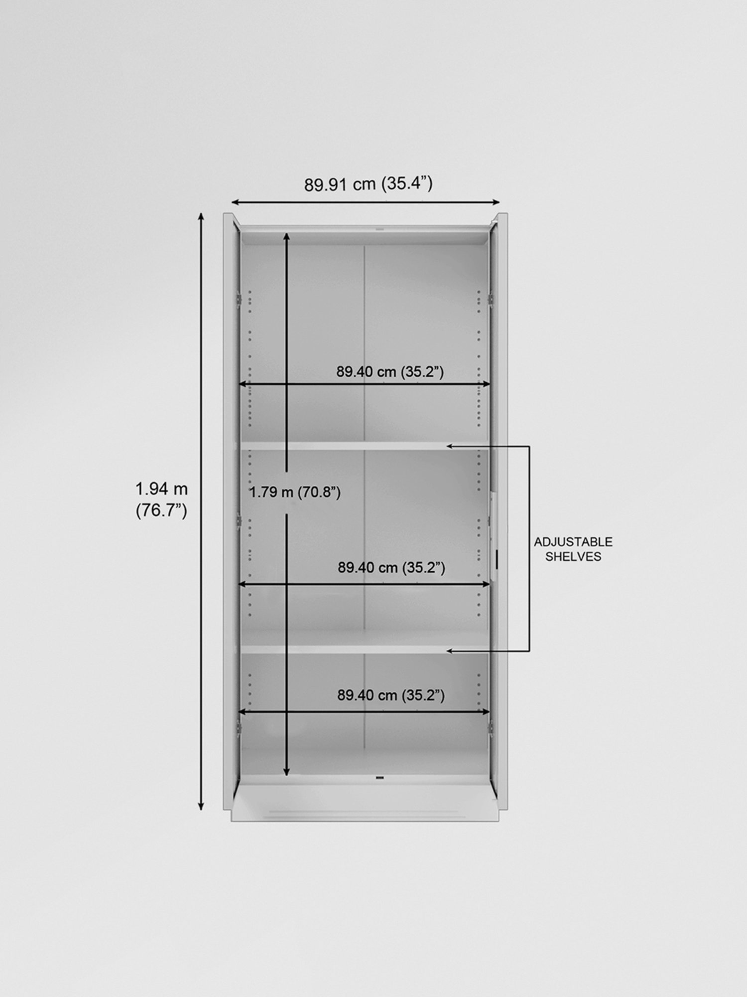 Godrej Interio Slimline 2-Door Steel Almirah, Royal Ivory (1-Year Warranty)