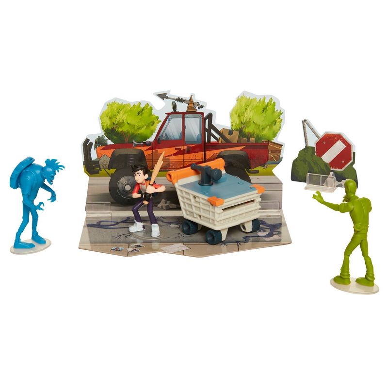 The Last Kids On Earth Jack Action Figure 2.5" - Hero Pack Playset with 2 Zombies & Disk Launcher