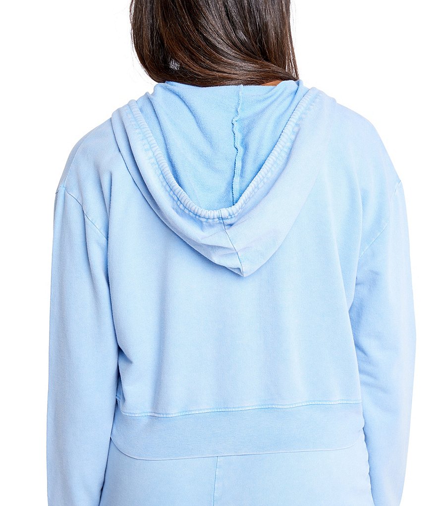 Sundown by Splendid Coordinating Joey Acid Wash Zip Front Hoodie