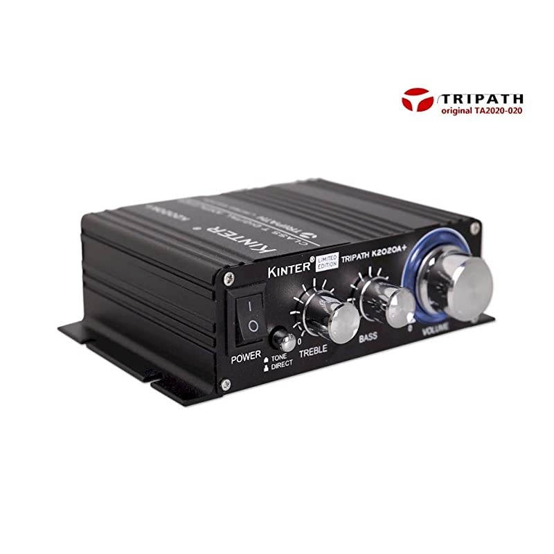 K2020A+ Limited Edition Original Tripath TA2020020 ClassT HiFi Audio Mini Amplifier with 12V 5A Power Supply Black