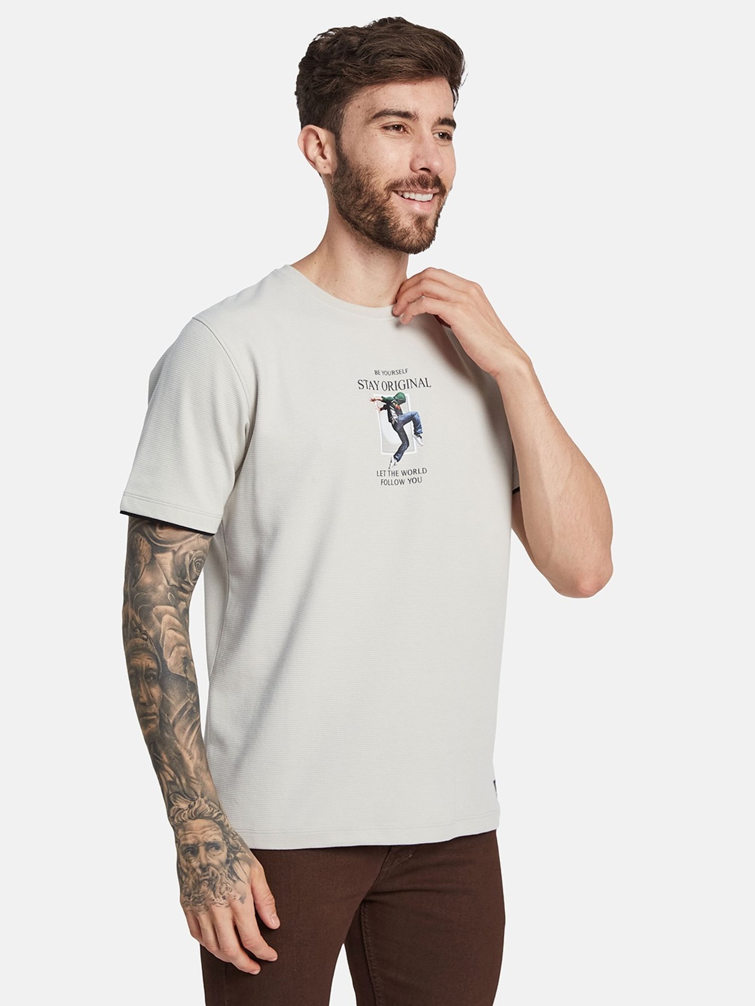 Octave Mastic Regular Fit Printed T-Shirt