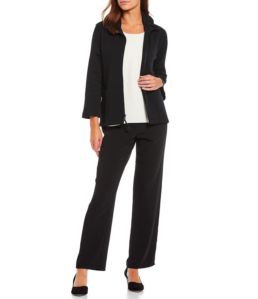 Ali Miles Printed Button Front Floral Wire Neck 3/4 Bell Sleeve Jacket