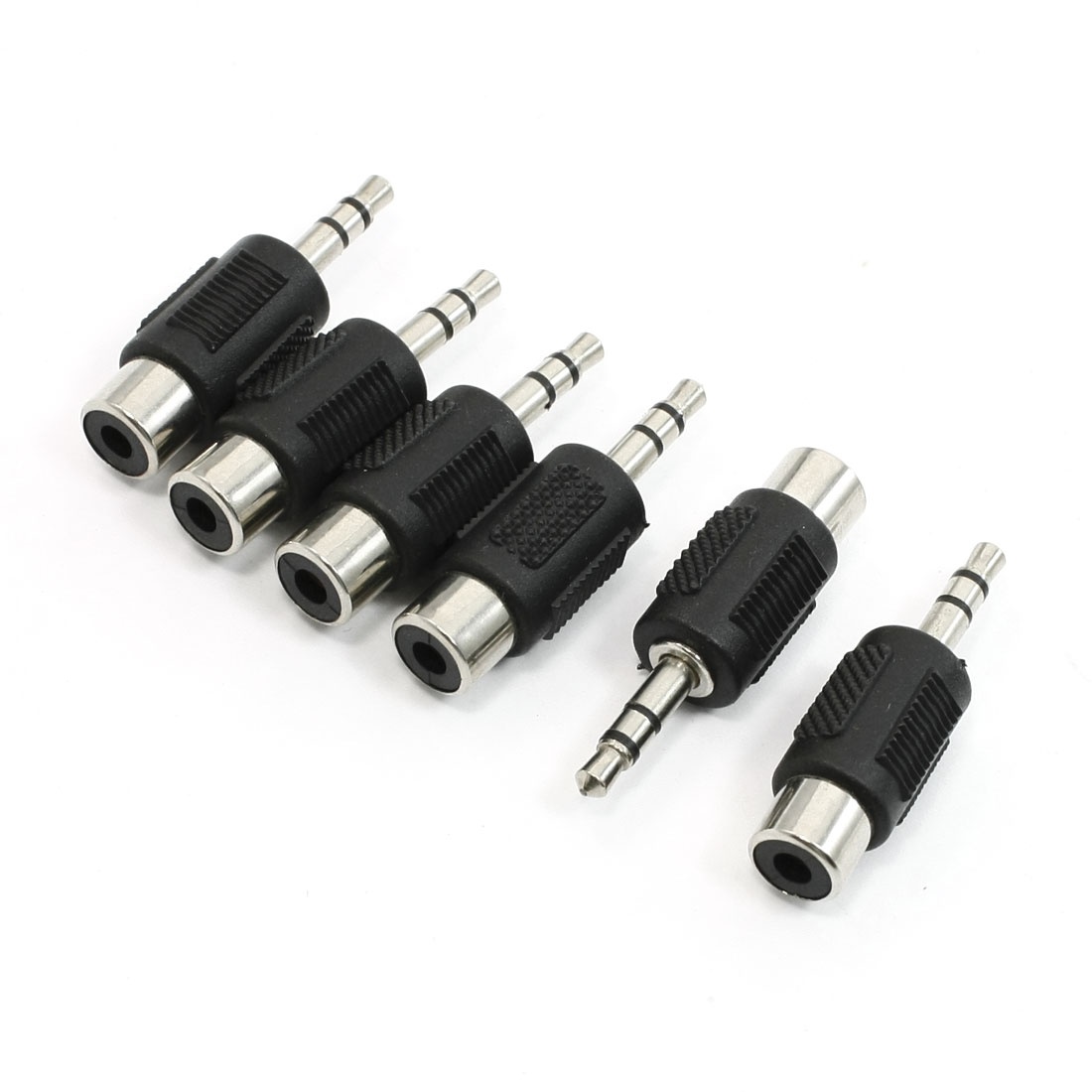 6 x RCA Female Connector Jack to 3.5mm Double Track Male Plug Adapter Converter