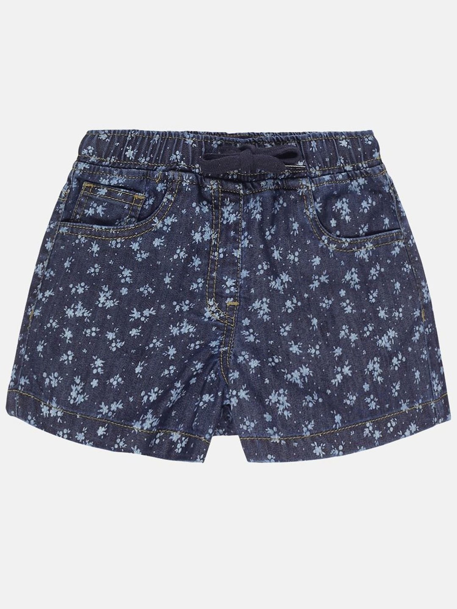 Kiddopanti Kids Blue Floral Print Shorts