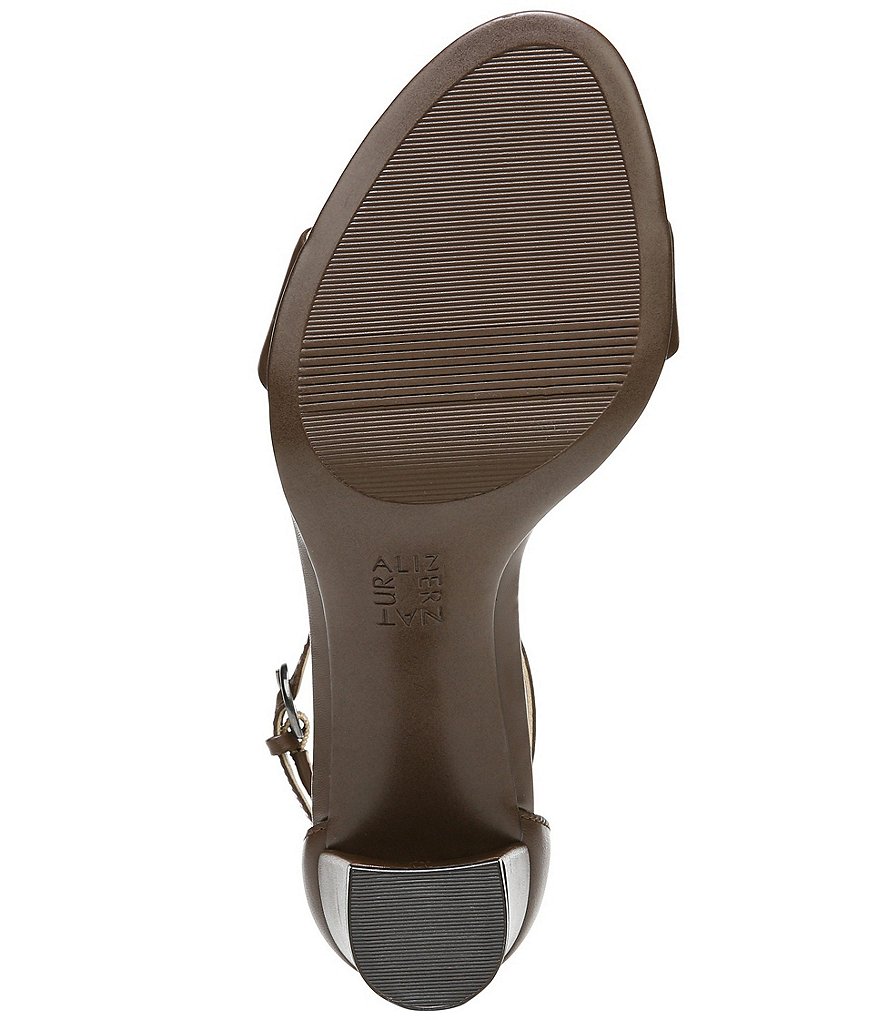 Naturalizer Vera True Colors Leather Ankle Strap Block Heel Dress Sandals