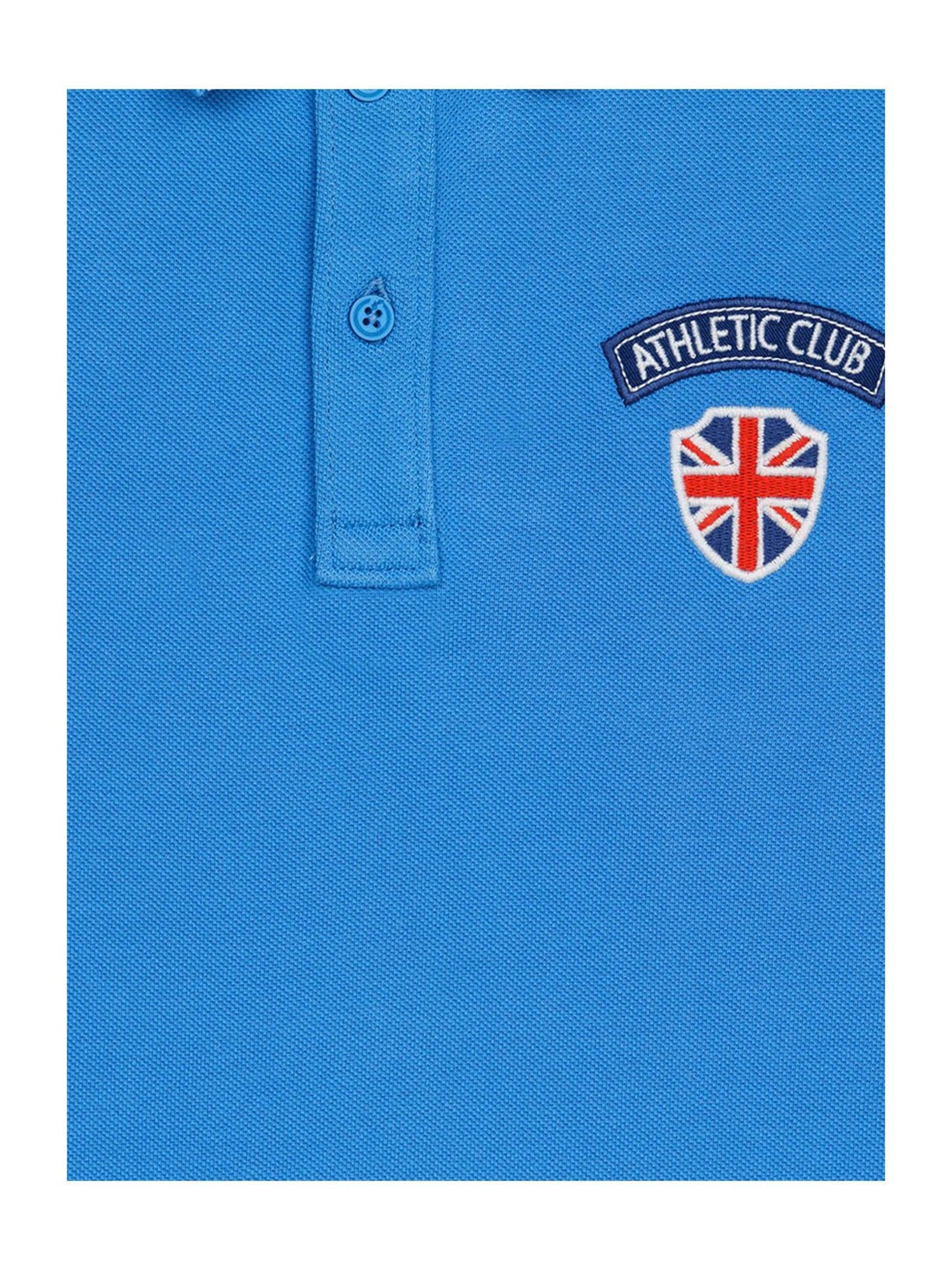 H by Hamleys Boys Blue Solid Polo T-Shirt
