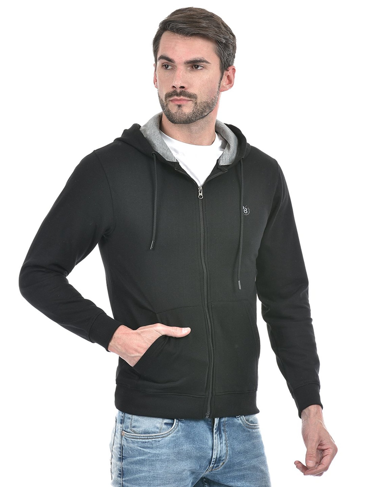 Lawman Pg3 Black Regular Fit Hooded Sweatshirt