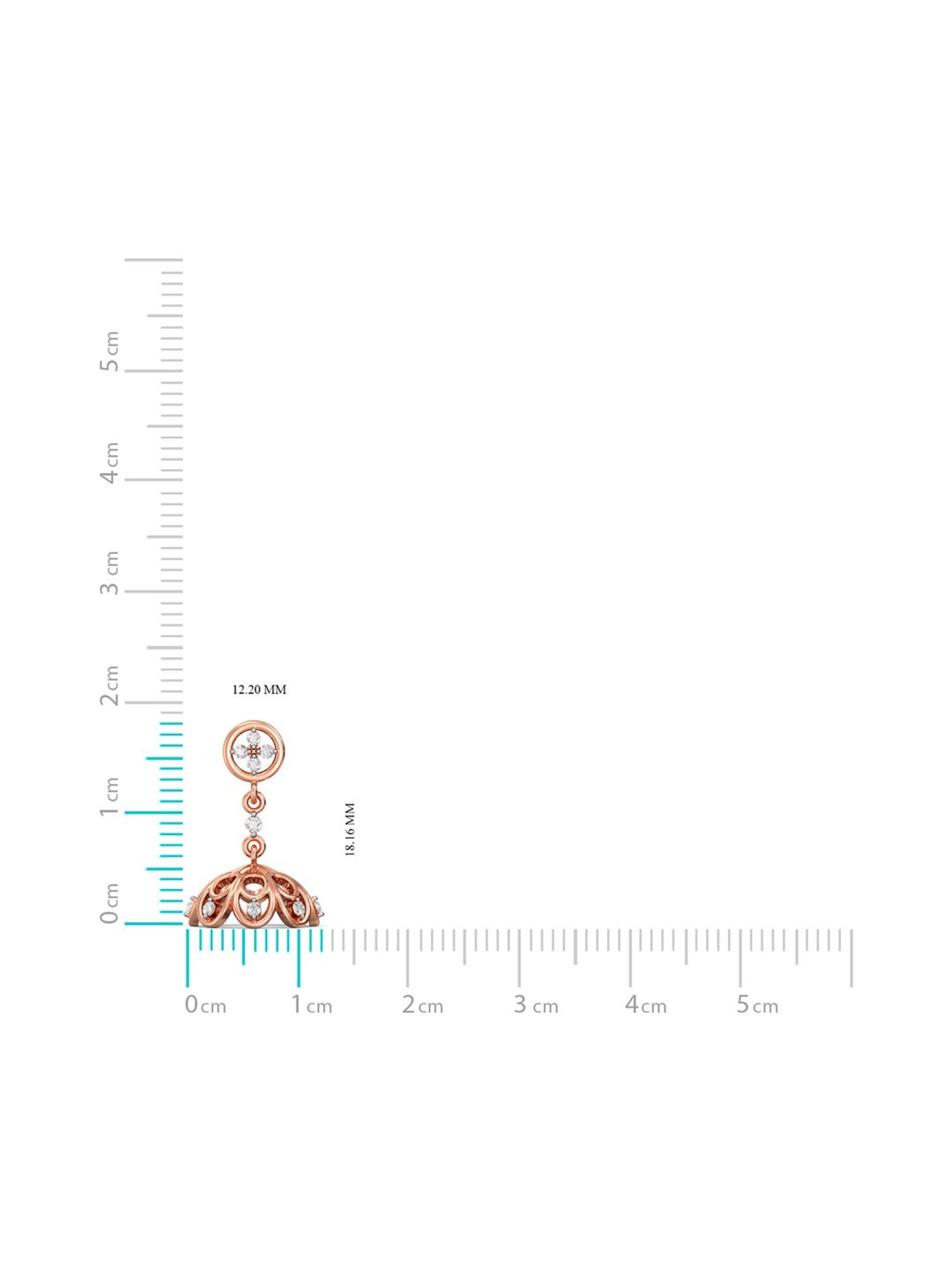 Joyalukkas 18 kt Gold & Diamond Jhumki Earrings