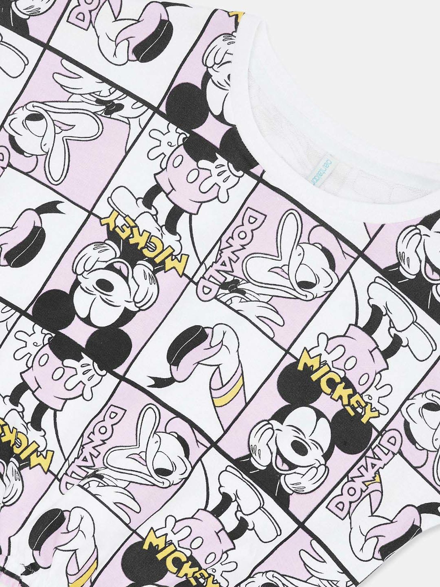 Pantaloons Junior Girls Off-White & Pink Cotton Printed Minnie Mouse T-Shirt Set