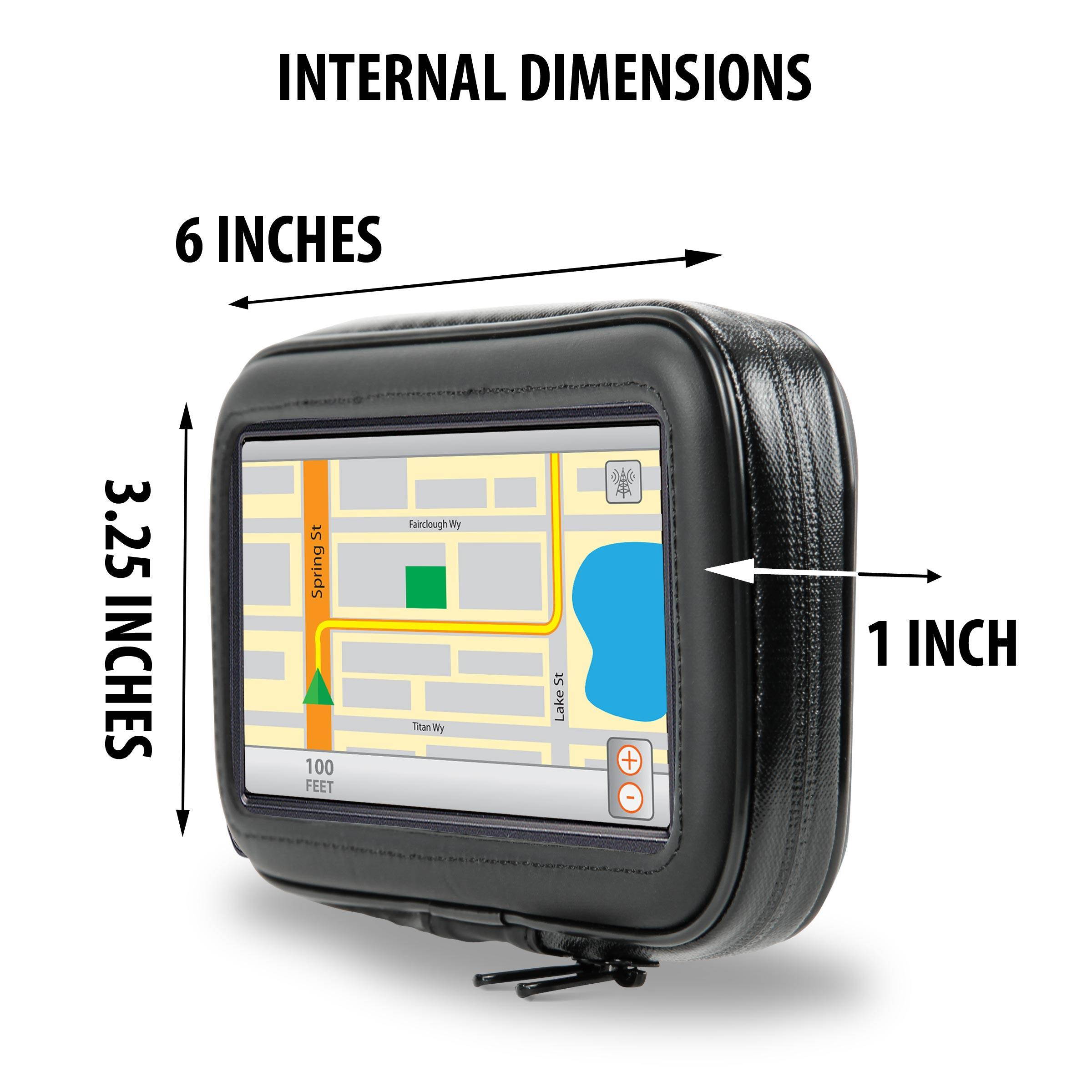 Weatherproof Bicycle Handlebar Display Mount for 4.3-inch &  3.5-inch Garmin Nuvi 30 / 255W / 1350LMT / 1390LMT and More GPS Navigation Systems - by USA Gear *Includes Microfiber Cleaning Cloths*