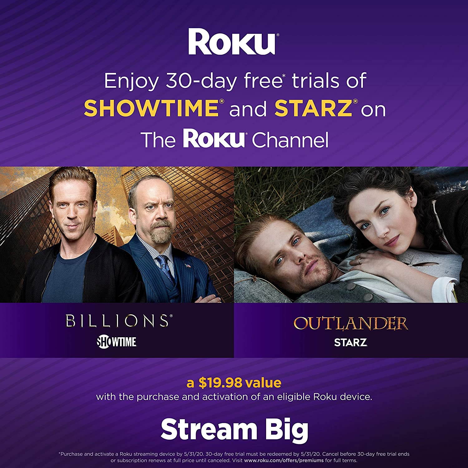 Roku Streaming Stick | Portable, Power-Packed Streaming Device with Voice Remote with Buttons for TV Power and Volume