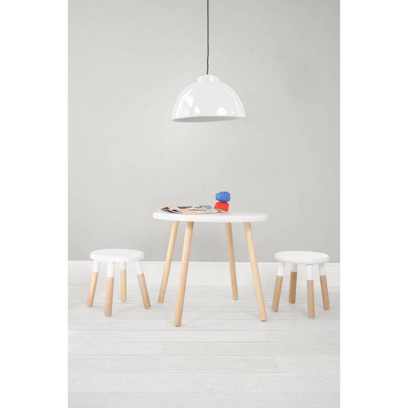 Set of 2 Peewee Wood Veneer Kids' Chairs Maple/White - Nico & Yeye