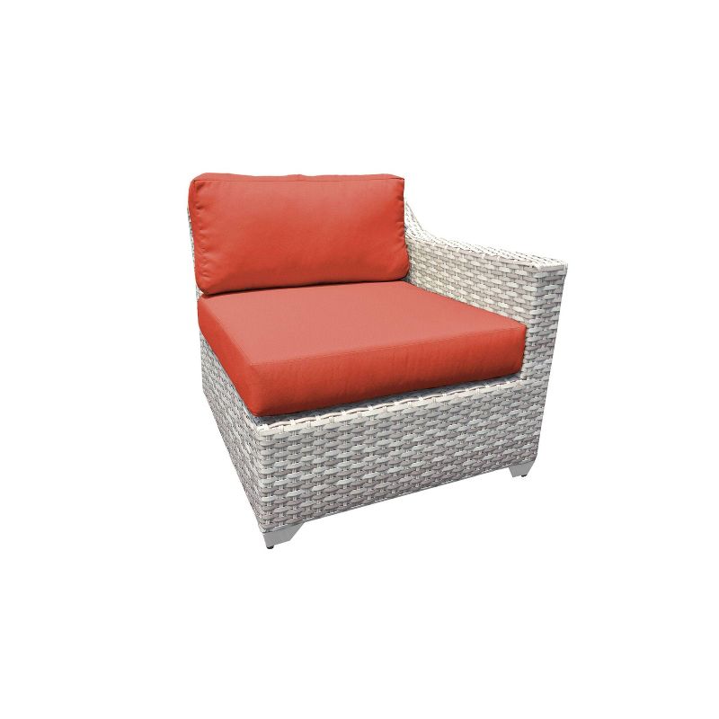 Fairmont 7pc Patio Sectional Seating Set with Cushions - Tangerine - TK Classics
