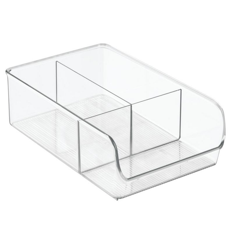 mDesign Plastic Kitchen Food Storage Organizer Bin Combo - Set of 3 - Clear