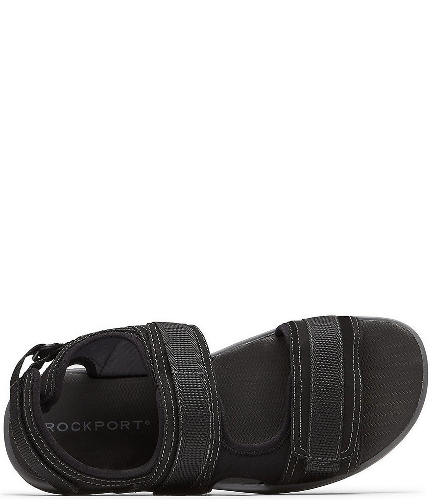 Rockport Men's Lucky Bay Sport 3 Strap Suede Sandals