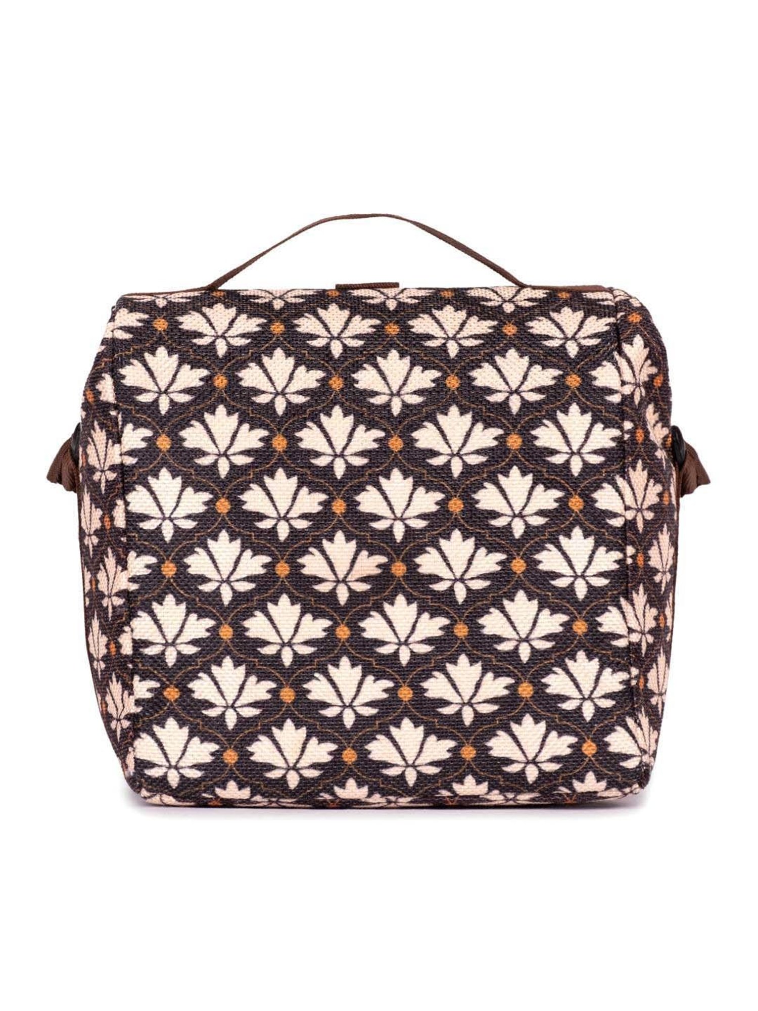 ZOUK Brown Printed Handbag