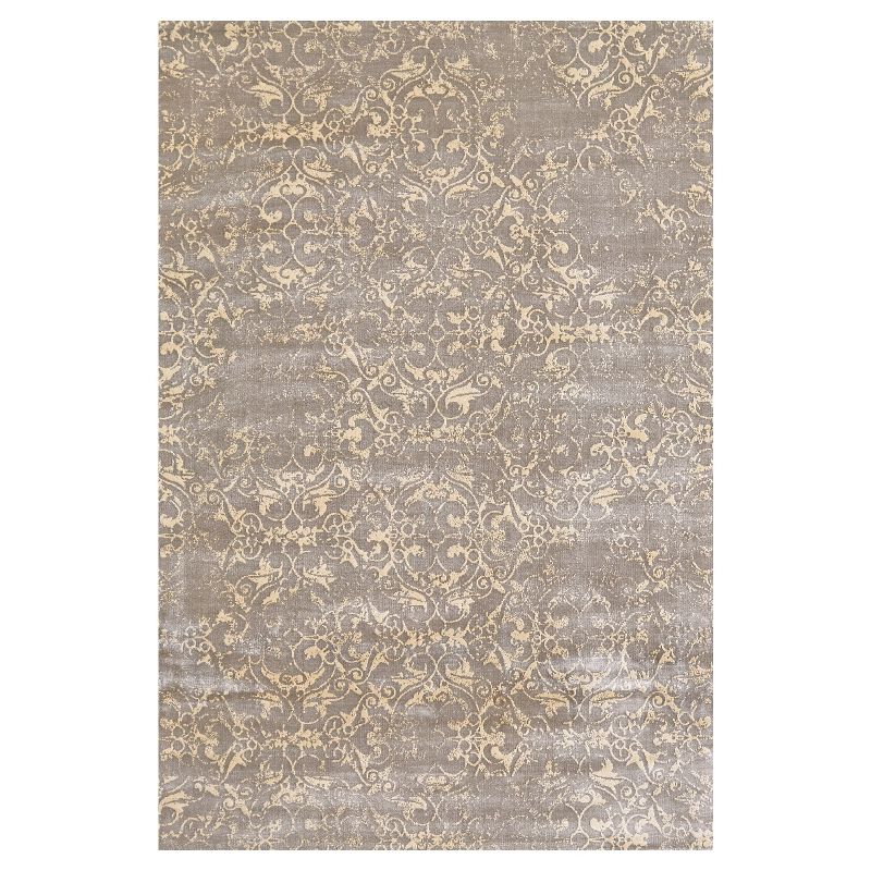 5'X7'6" Damask Woven Area Rugs Slate - Weave & Wander