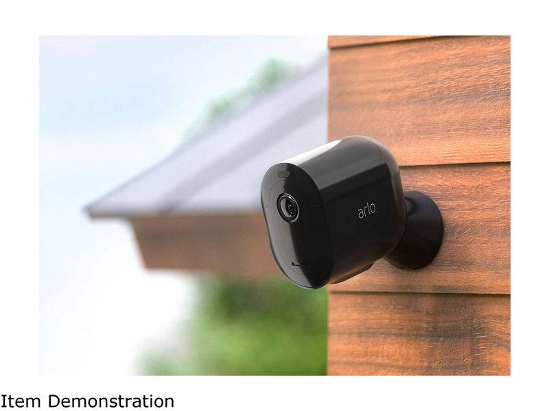 Arlo Pro 3 - Wire-Free Security 2 Camera System, 2K Resolution with HDR, 160&deg; View, Indoor/Outdoor, Color Night Vision, Spotlight, 2-Way Audio, Rechargeable Battery, Siren (Black)
