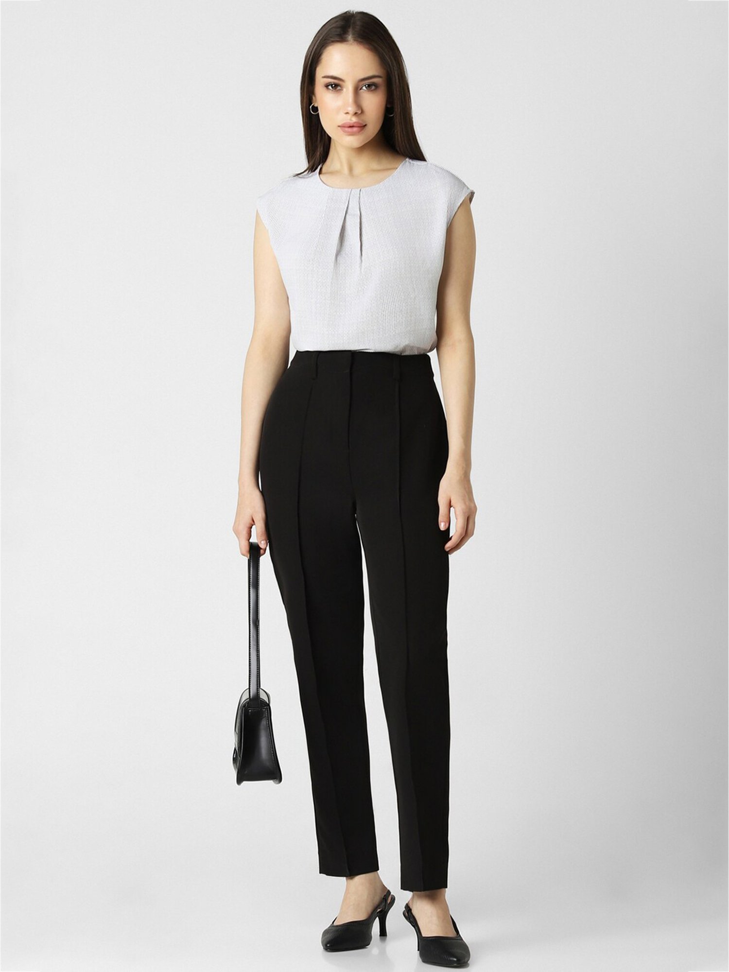 Van Heusen Grey Striped Top