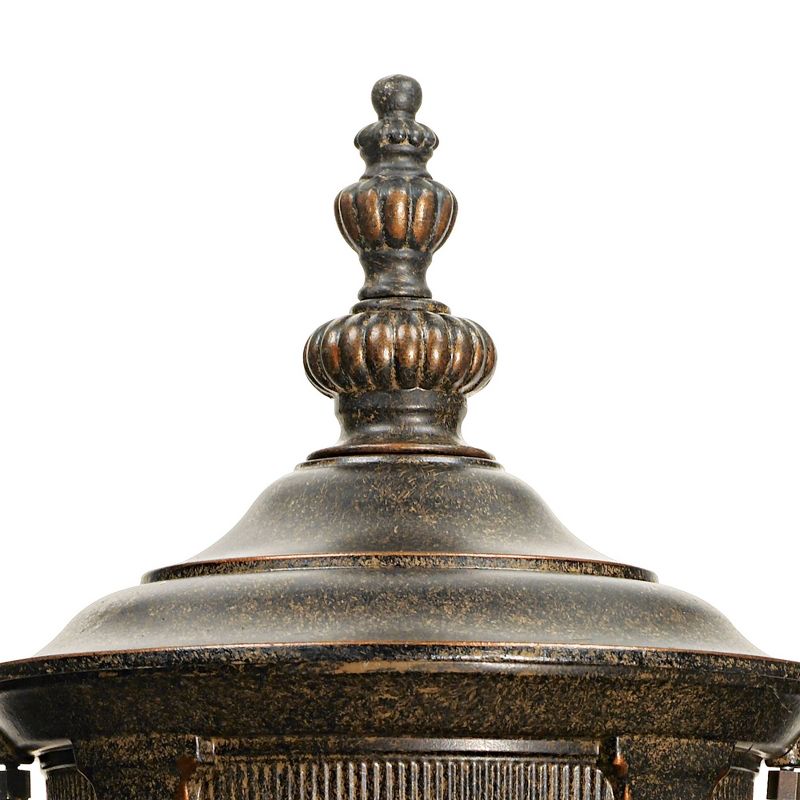 John Timberland Bronze Outdoor Wall Light Vintage Curved Arm Sconce Fixture for Exterior House Patio Porch