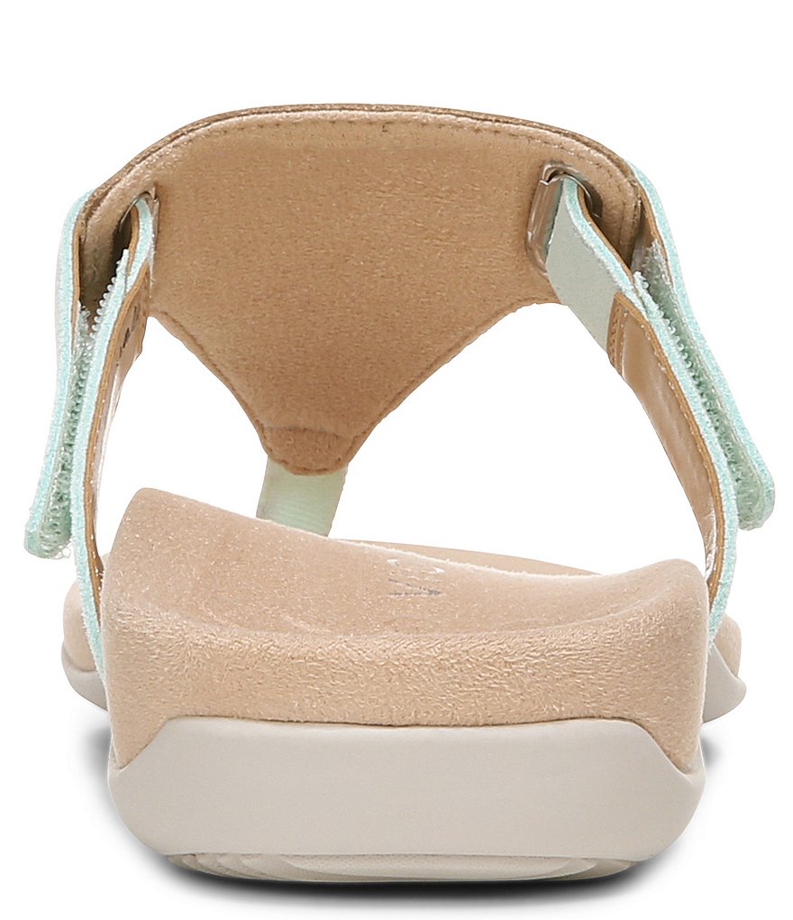 Vionic Wanda Snake Embossed T-Strap Sandals