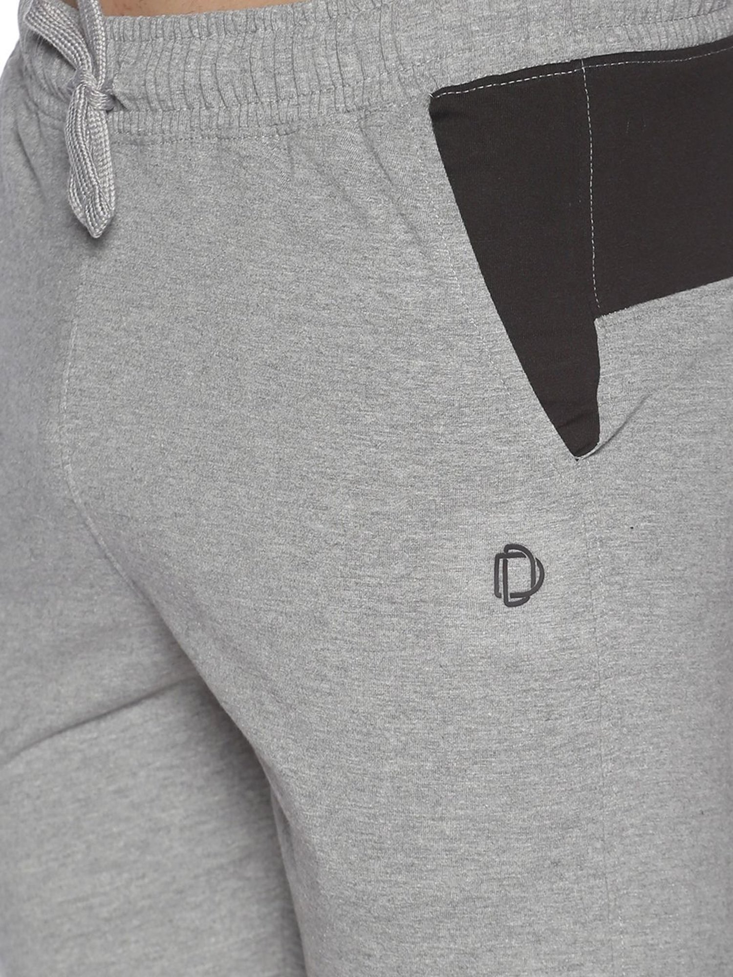 Dollar Grey Cotton Regular Fit Colour Block Shorts