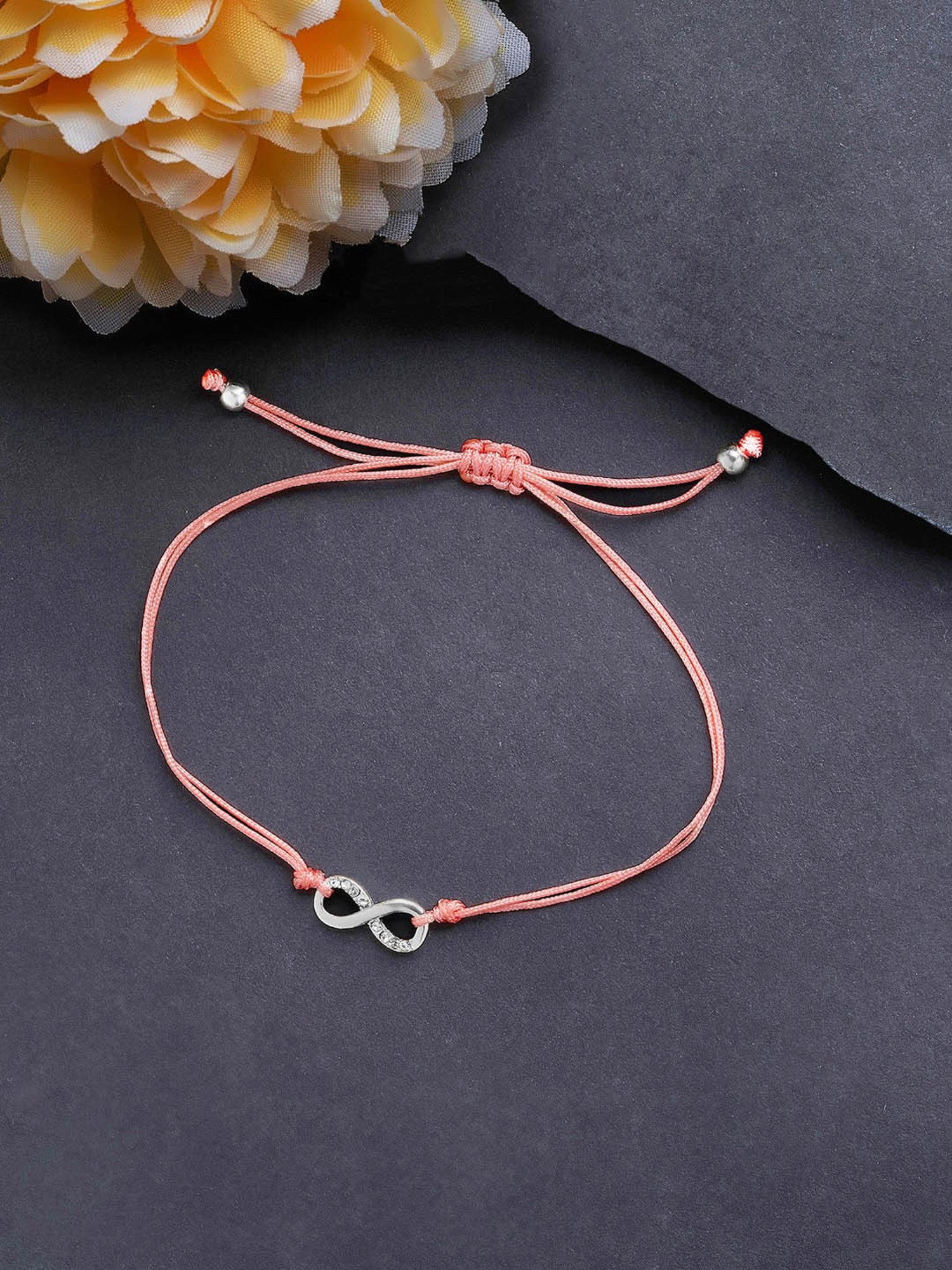 Accessorize London Pink Eternity Friendship Bracelet for Women