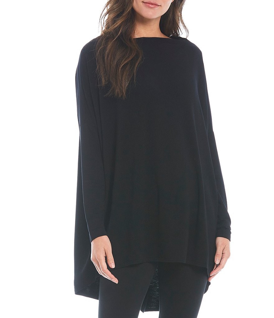 Bryn Walker Dimitri French Terry Long Dolman Sleeve Boat Neck Tunic