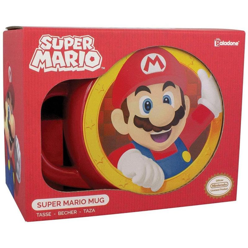 Paladone Products Ltd. Super Mario Oversized 20oz Shaped Ceramic Coffee Mug