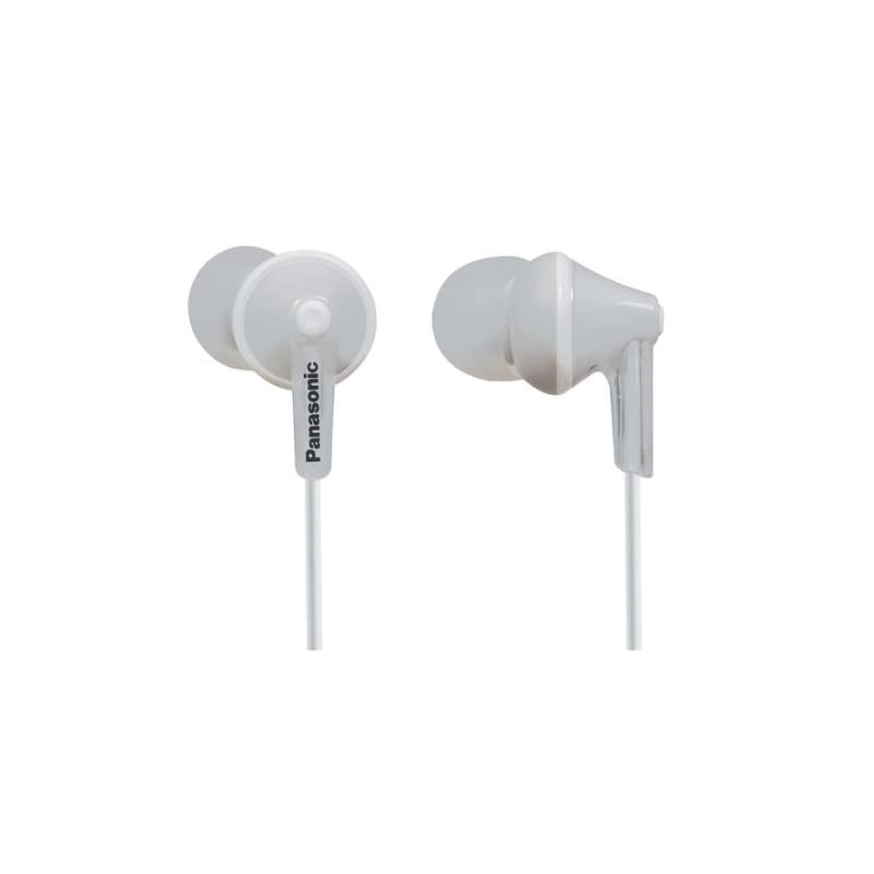 ErgoFit Earbud Headphones with Microphone and Call Controller Compatible with iPhone, Android and Blackberry - RP-TCM125-W - In-Ear (White)