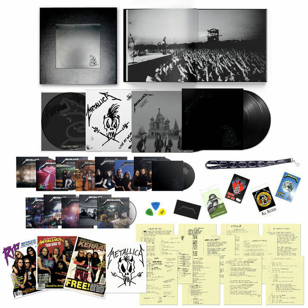 Metallica Metallica Deluxe Numbered Limited Edition 5LP, 12" Vinyl EP, 14CD& 6DVD Box Set