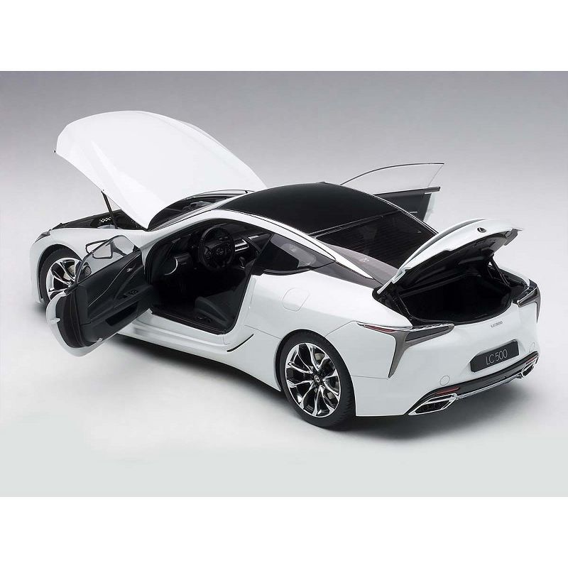 Lexus LC500 Metallic White 1/18 Model Car by Autoart