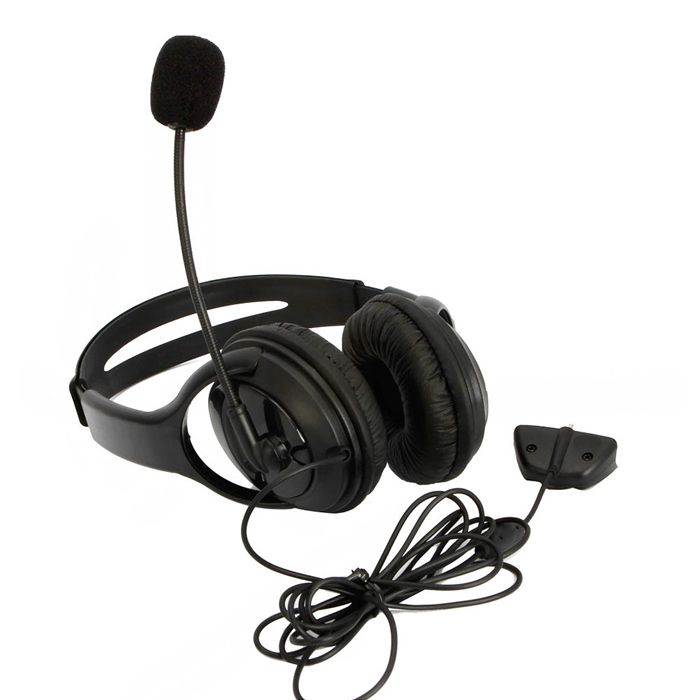 Black Headset Headphone Earphone Microphone for Microsoft Xbox 360 Live Game