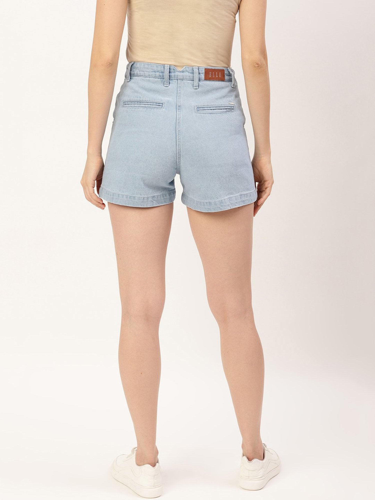 Elle Blue Relaxed Fit Denim Shorts