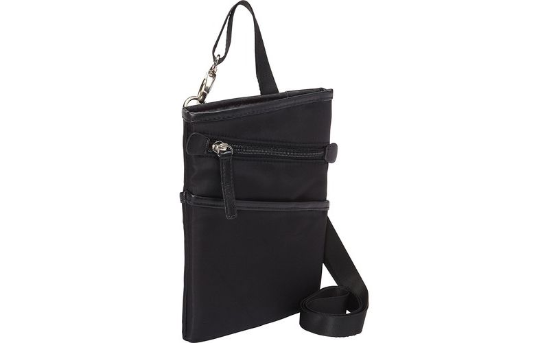 WIB Dallas Carrying Case for up-to 7" Tablet, eReader - Black - Twill Polyester - Microsuede Interior - Shoulder Strap