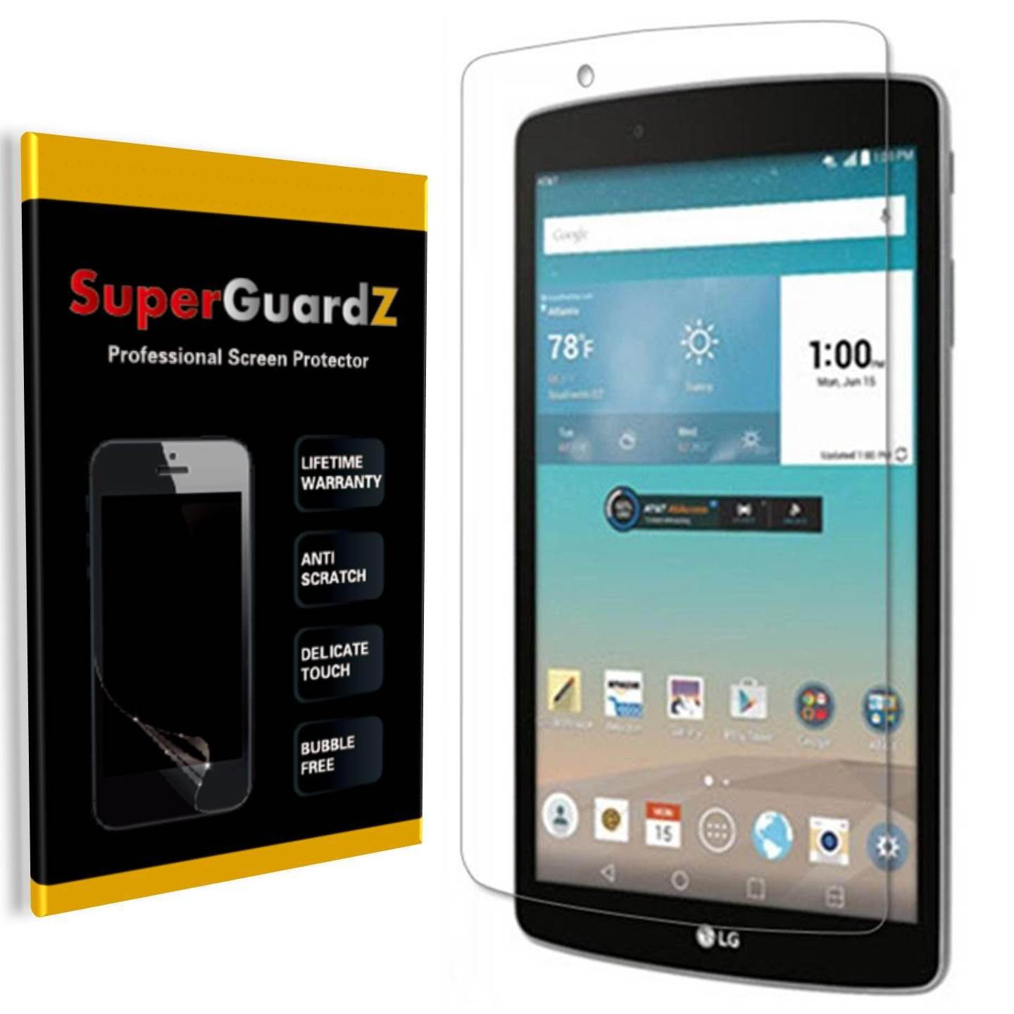 [3-Pack] For LG G Pad F 8.0 - SuperGuardZ Screen Protector, Ultra Clear, Anti-Scratch, Anti-Bubble