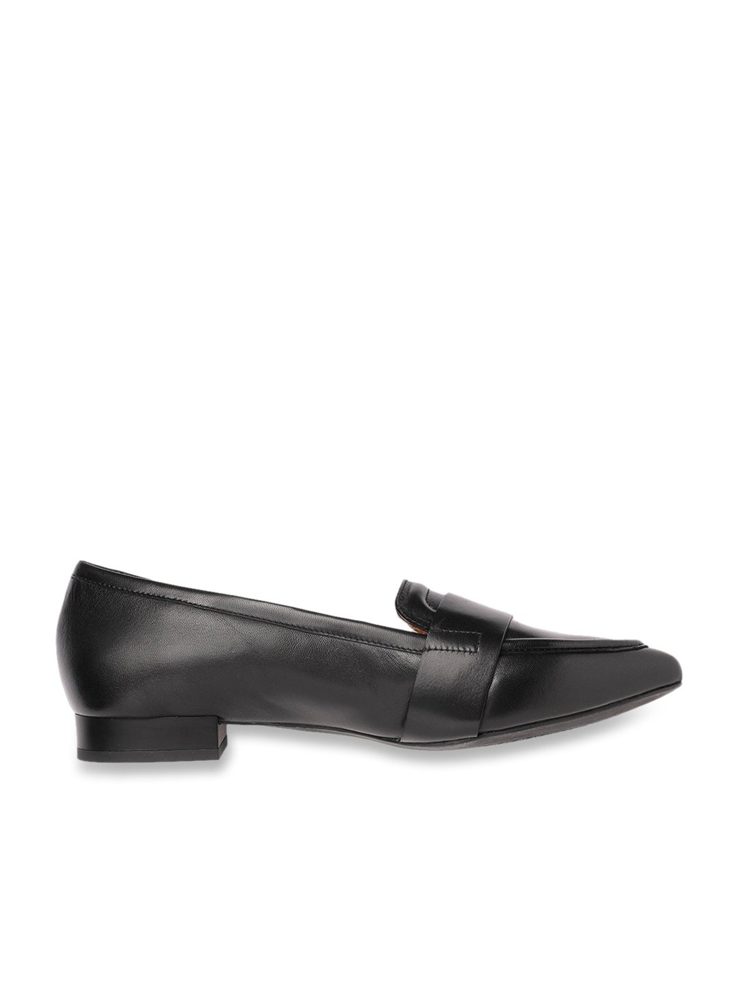 Geox Women's D Charyssa Black Leather Casual Loafers