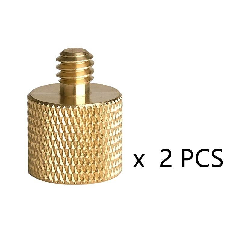 3816 Female to 1420 Male Screw Adapter Tripod Thread Reducer Camera Converter Screw Brass 2Pack